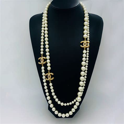 buy chanel black pearl|authentic chanel pearl necklace.